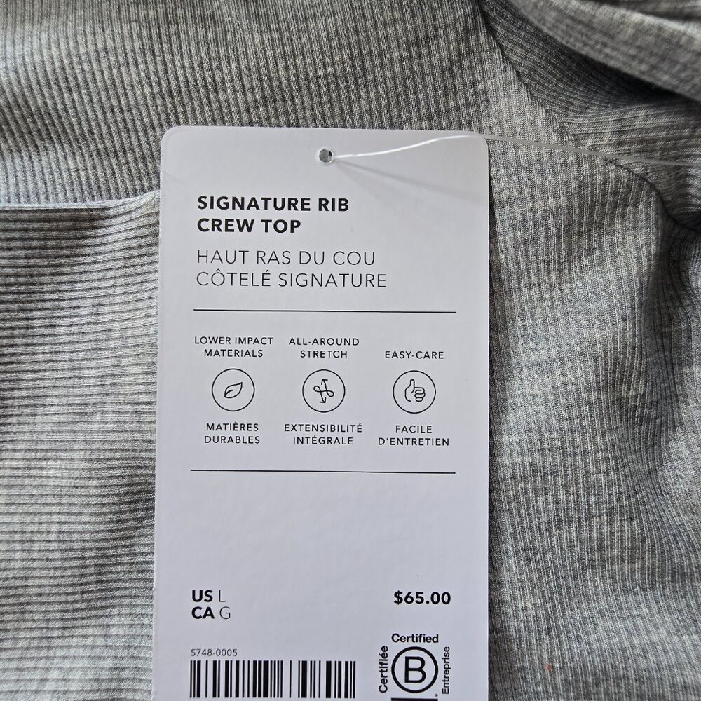 Signature Rib Crew Top - Picture 10 of 10